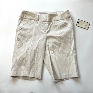 Women's Small Dana Buchman Slimming Bermuda Mid Rise Super Stretch Shorts